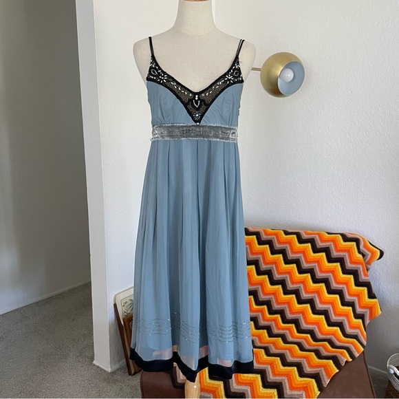 Sue Wong Dresses & Skirts - SOLD Vintage Y2K Sue Wong Fairy Beaded Embellished Silk Midi Dress